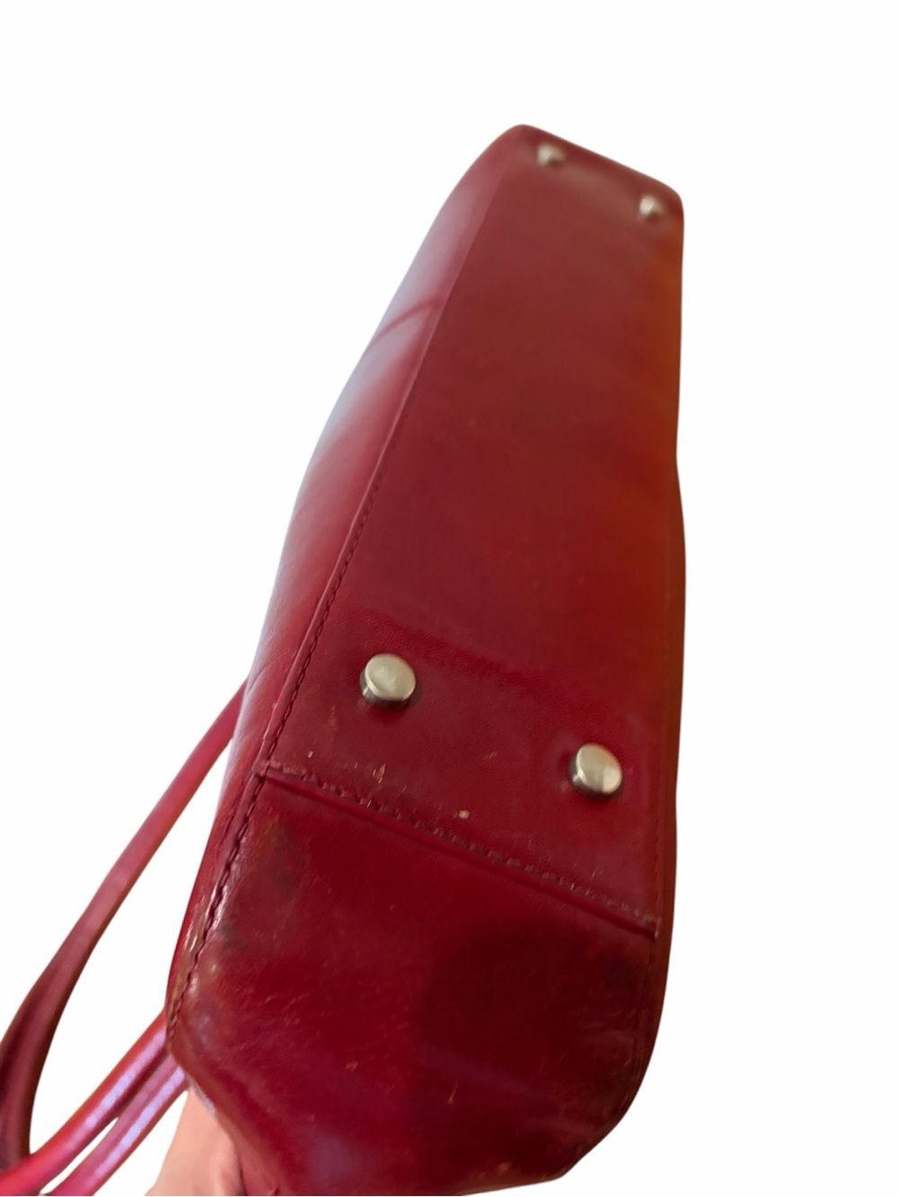 Hobo red leather east West shoulder bag - Picture 4 of 12